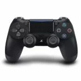 【中古】 ワイヤレスコントローラー（DUALSHOCK 4） ジェット・ブラック／周辺機器