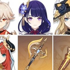 楓原万葉+ティナリ+聖顕の鍵+七七+夢見月瑞希+雷電将軍+天空の傲+ジン+ディルック2凸+裁断+ナヴ | 原神のアカウントデータ、RMTの販売・買取一覧