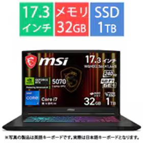MSI エムエスアイ ゲーミングノートPC/msi Katana 17 HX B14W/17.3型/Core i7 14650HX/GeForce RTX 5070/メモリ 32GB/SSD 1TB/Windows 11 Home Katana-17-HX-B14WGK-6559JP