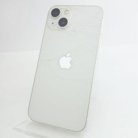 【ジャンク】iPhone13 128GB スターライト 電池87％ 背面割れ