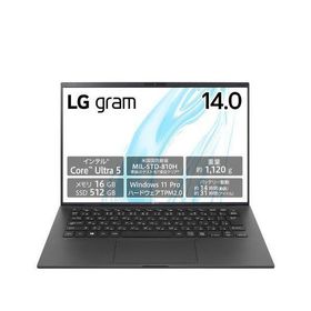 LGエレクトロニクス(LG) 14Z90S-VP55J LG gram 14型 Core Ultra 5/16GB/512GB オブシディアンブラック Windows 11Pro ノートパソコン