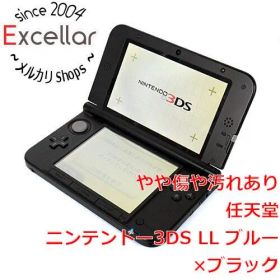 [bn:4] 任天堂 ニンテンドー3DS LL ブルーXブラック SPR-S-BKAA 液晶画面いたみ