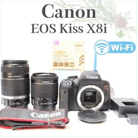 すぐに使える！充実セット✨キヤノン EOS KissX8i✨ダブルレンズ 高画質