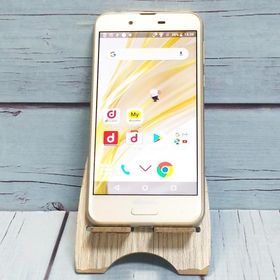 SHARP docomo AQUOS sense SH-01K Champagne Gold ゴールド 本体 白ロム SIMロック解除済み SIMフリー B254612