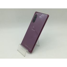 【中古】SONY 国内版 【SIMフリー】 Xperia 5 レッド 6GB 128GB J9260【OSU301】保証期間１ヶ月【ランクC】