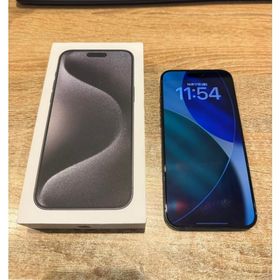 【中古美品】iPhone15ProMax 256GB ブラックチタニウム SIMフリー MU6P3J/A A187
