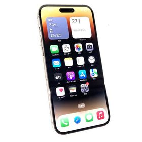 中古 Apple iPhone14 Pro Max 128GB ゴールド MQ983J／A SIMフリー ネットワーク利用制限▲判定