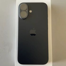【中古美品】Apple iPhone 16 128Gブラック ケース、フィルム付