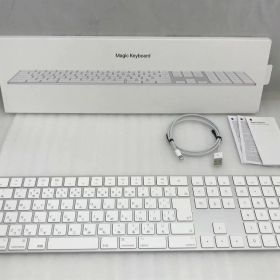 アップル Apple Magic Keyboard テンキー付き 日本語(JIS) ホワイト MXCJ3J/A 【中古】