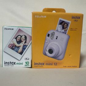 フジフイルム(富士フイルム)の【新品・未開封】instax mini12 ライラックパープル(1台)+フィルム(フィルムカメラ)