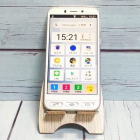 Softbank SHARP シンプルスマホ4 704SH シャンパンシルバー 本体 白ロム SIMロック解除済み SIMフリー B487342