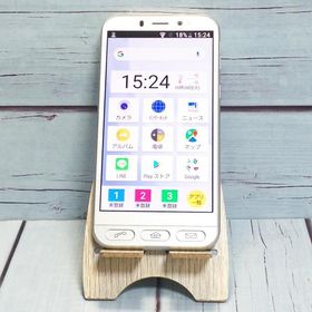 Softbank SHARP シンプルスマホ4 704SH シャンパンシルバー 本体 白ロム SIMロック解除済み SIMフリー B207644