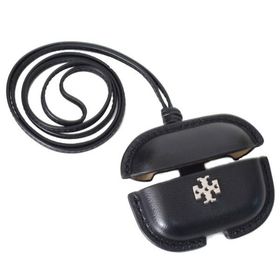 トリーバーチ エアーポッズケース TORY BURCH airpods pro 2rd レザー ロゴ ストラップ付 イヤホン エアーポッズ ブラック 145703