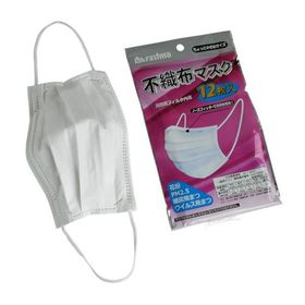 ちょっと小さめサイズ不織布マスク 12枚入 (100円ショップ 100円均一 100均一 100均)
