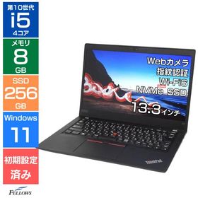 ノートパソコン 中古 Cランク 訳あり Win11 Pro i5 第10世代 カメラ付き Lenovo ThinkPad X13 8GBメモリ 256GB SSD 13.3インチ フルHD Wi-Fi6 顔認証 指紋 B5