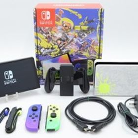 [中古]Nintendo Switch 有機ELモデル スプラトゥーン3エディション [Joy-Con オリジナルデザイン] HEG-S-KCAAA