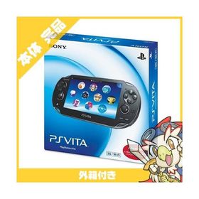 PSVita PlayStation Vita 3G/Wi-Fiモデル クリスタル・ブラック 限定版 (PCH-1100AB01) 本体 完品 外箱付 PlayStationVita SONY ソニー 中古