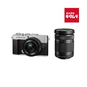 オリンパス PEN E-P7 EZ ダブルズームキット シルバー オリンパス ミラーレス一眼カメラ 軽量 4K対応 Wi-Fi対応 入門 初心者 《納期約１−２週間》