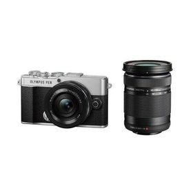 【ラッピング可】【新品 箱不良・シュリンク破れ品】OLYMPUS オリンパス ミラーレス一眼 PEN E-P7 EZダブルズームキット E-P7-EZWZK-SLV シルバー