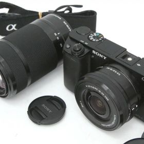 【中古】【良品】ソニー α6000 ILCE-6000L パワーズームレンズキット [ブラック]（センサー清掃済み） CA01-R3365-3V2A SONY ソニー α Eマウント ミラーレス APS-C