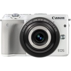 キヤノン Canon EOS M3 EF-M 28mm F3.5 IS STM 単焦点 レンズキット ホワイト ミラーレス一眼 カメラ 中古
