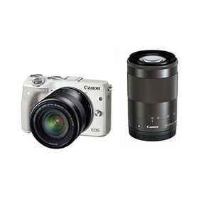 Canon ミラーレス一眼カメラ EOS M3 ダブルズームキット(ホワイト) EF-M18-55mm F3.5-5.6 IS STM EF-M55-200mm F4.5-6.3 IS STM 付属 EOSM3WH-WZK