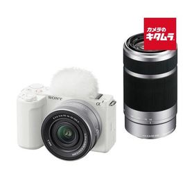 ソニー VLOGCAM ZV-E10 II ダブルズームレンズキット ホワイト [ZV-E10M2X W] SONY ミラーレス一眼 Vlog 自撮り対応 4K60P 高速AF 《納期約１−２週間》