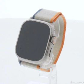 【中古】Apple(アップル) Apple Watch Ultra 2 GPS + Cellular 49mm チタニウムケース オレンジ／ベージュトレイルループ 【344-ud】