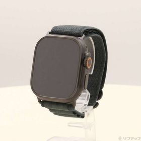 【中古】Apple(アップル) 〔展示品〕 Apple Watch Ultra 2 GPS + Cellular 49mm ブラックチタニウムケース ダークグリーンアルパインループ 【344-ud】