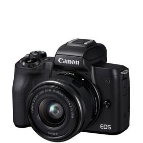 キヤノン Canon EOS Kiss M レンズキット ブラック ミラーレス 一眼レフ 中古