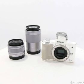 〔中古〕Canon(キヤノン) EOS Kiss M ホワイト ダブルズームキット〔258-ud〕