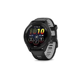 Garmin Forerunner 265 Running Smartwatch, Colorful AMOLED Display, Training Metrics and Recovery Insights, Black and Powder Gray