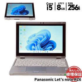 ノートパソコン Panasonic CF-RZ6RFRVS Core i5 7Y57 1.3GHZ 8GB SSD256GB Windows11 Bluetooth タッチパネル カメラ HDMI 3ヶ月保証 中古 wn8875
