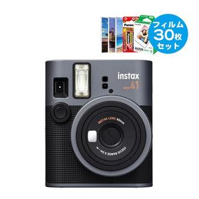 チェキ instax mini 41 本体＆フイルム30枚＆プチカードファイル1冊＆予備電池セット 富士フイルム