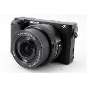 SONY α6300 a6300 ILCE-6300 ブラック レンズキット 美品 Wi-Fiでスマホへ転送 4K対応 防塵防滴 チルト可動式液晶 、SDカードストラップ付き
