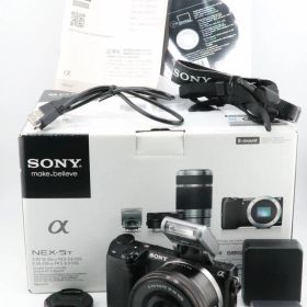 ★良品★ショット数:13,071枚★ソニー SONY α NEX-5T + E PZ 16-50mm F3.5-5.6 OSS SELP1650 元箱・説明書・ストラップ付★ W1223＃3906