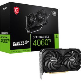 MSI Geforce RTX 4060 Ti Ventus 2X ブラック 8G Oc ゲーミンググラフィックスカード - 8Gb Gdd