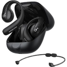 アンカー ワイヤレスイヤホン Anker Soundcore AeroFit Pro ミッドナイトブラック A3871N11 (納期目安2-3週間) 耳を塞がないオープンイヤー型 ※正規代理店