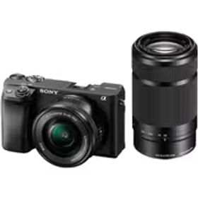 ソニー SONY ILCE-6400Y B [α6400 ダブルズームレンズキット（ボディ APS-Cサイズ ミラーレスカメラ＋E PZ 16-50mm F3.5-5.6 OSS＋E 55-210mm F4.5-6.3 OSS） ブラック]