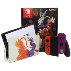 【Nintendo】任天堂『Nintendo Switch 有機ELモデル / スカーレットバイオレットエディション』HEG-S-KEAAA ゲーム機本体 1週間保証【中古】