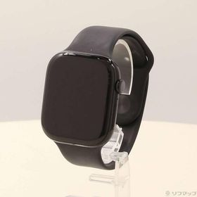 〔中古〕Apple(アップル) Apple Watch Series 10 GPS 46mm ジェットブラックアルミニウムケース ブラックスポーツバンド〔344-ud〕