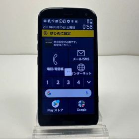 美品 NTT docomo らくらくスマートフォン F-52B ネイビー