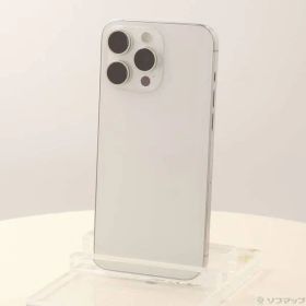 〔中古品〕 iPhone15 Pro Max 256GB ホワイトチタニウム MU6Q3J／A SIMフリー【198】