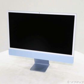 【中古】Apple(アップル) iMac 24-inch Mid-2021 MGPK3J／A Apple M1 8コアCPU_8コアGPU 8GB SSD256GB ブルー 〔15.7 Sequoia〕 【344-ud】