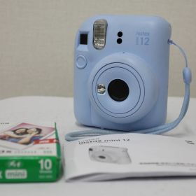 【返品保証】 フジフィルム Fujifilm instax mini 12 ブルー 60mm チェキ e4496