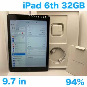 アップル(Apple)のiPad 第6世代 WiFi 32GB スペースグレイBT94%(タブレット)