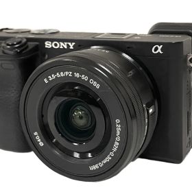 SONY ILCE-6400 α6400 ミラーレス 一眼 カメラ SELP1650 16-50mm OSS ズーム レンズ セット ソニー 中古 O10673619