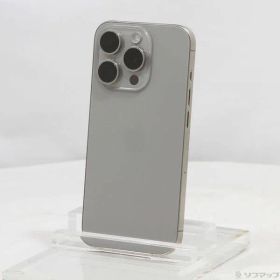 〔中古品〕 iPhone15 Pro 128GB ナチュラルチタニウム MTU93J／A SIMフリー【348】
