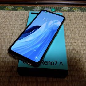 SIMフリー SIMロック解除済み 美品 reno7a ブラック