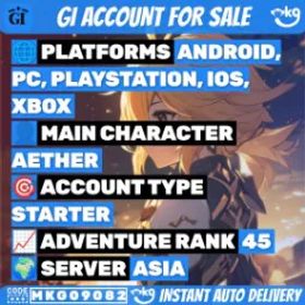 🎯👑 ASIA AR45 👑 ⭐⭐⭐⭐⭐x5 🎲 24 ジーン🌬️タンク 🛡️ タルタリヤ💦 刻晴⚡!MKG09082